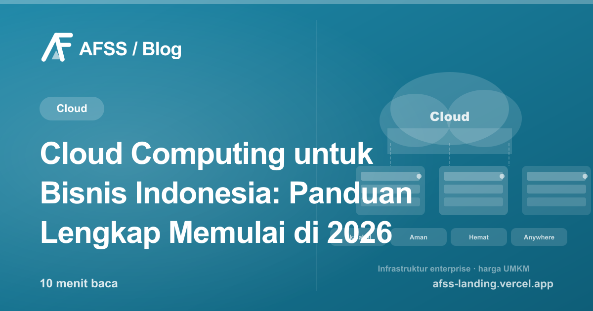 Ilustrasi artikel: Cloud Computing untuk Bisnis Indonesia: Panduan Lengkap Memulai di 2026