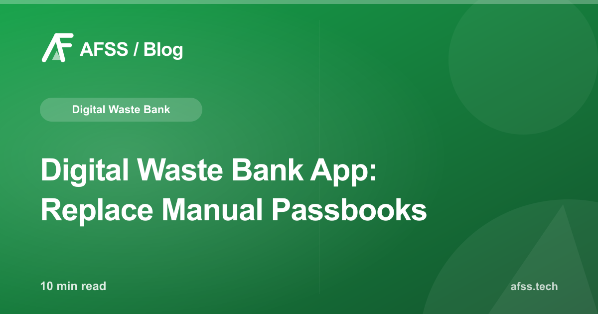Digital Waste Bank App: Replace Manual Passbooks