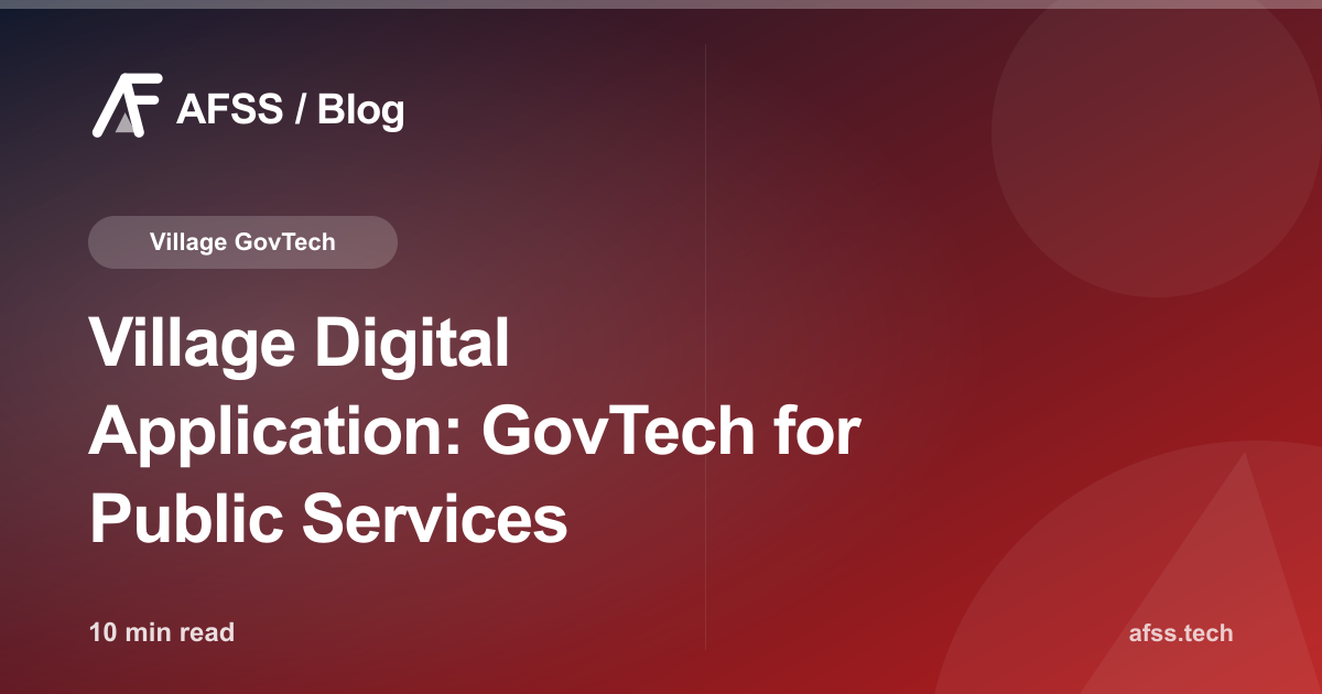 Village Digital Application: GovTech for Public Services