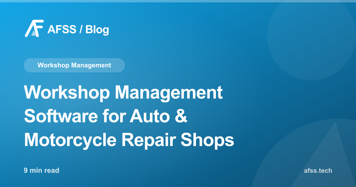 Workshop Management Software for Auto & Motorcycle Repair Shops