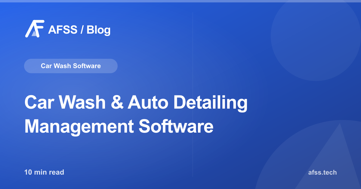 Car Wash & Auto Detailing Management Software
