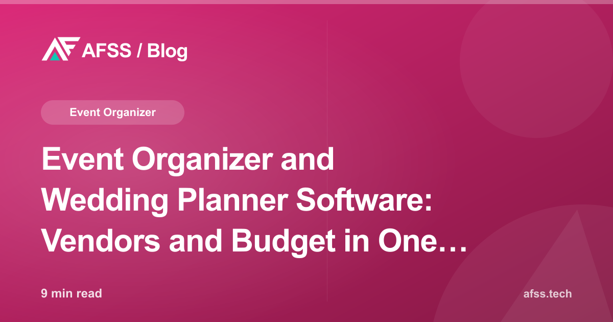 Event Organizer and Wedding Planner Software: Vendors and Budget in One Screen