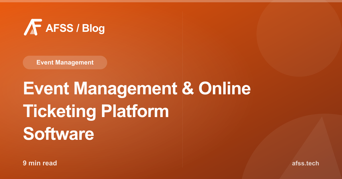Event Management & Online Ticketing Platform Software