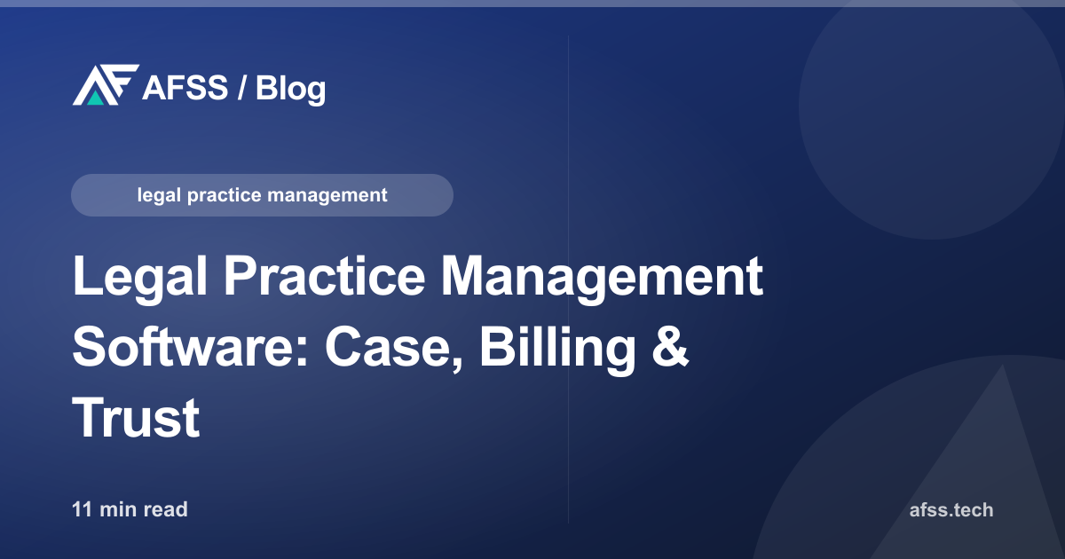 Legal Practice Management Software: Case, Billing & Trust