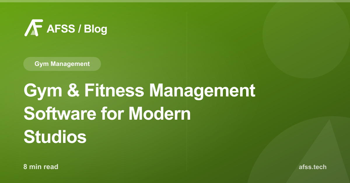 Gym & Fitness Management Software for Modern Studios