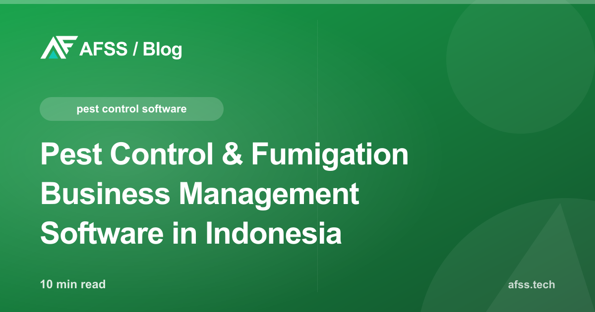 Pest Control & Fumigation Business Management Software in Indonesia