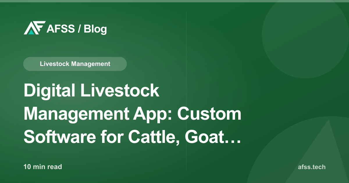 Digital Livestock Management App: Custom Software for Cattle, Goat, and Layer Chicken Farms