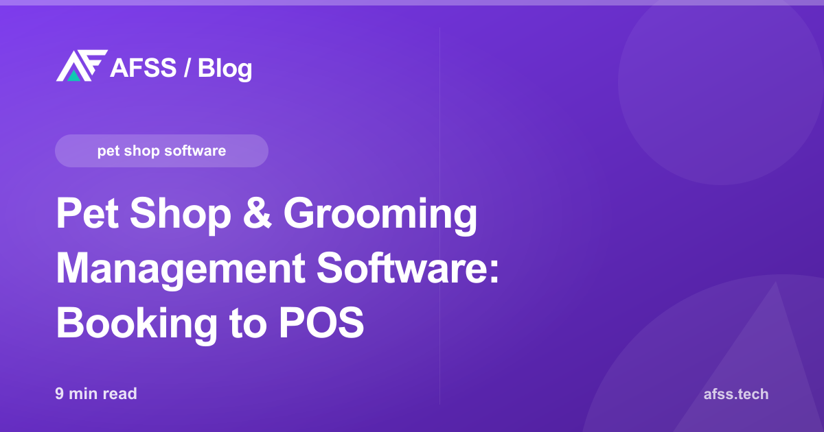 Pet Shop & Grooming Management Software: Booking to POS
