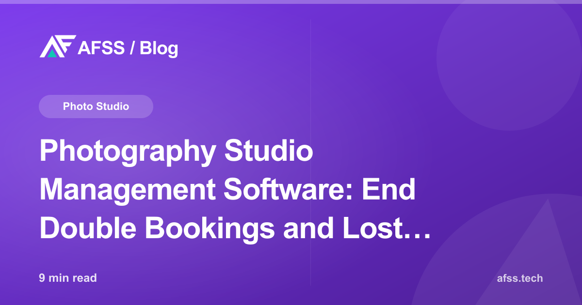 Photography Studio Management Software: End Double Bookings and Lost Deposits