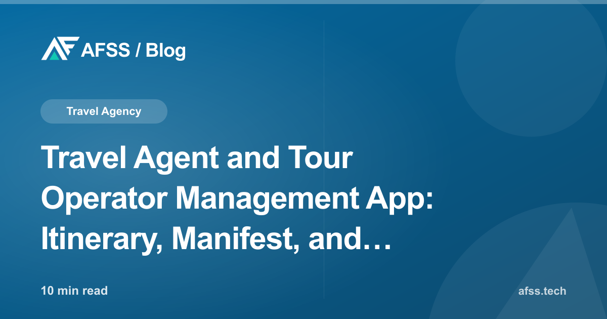 Travel Agent and Tour Operator Management App: Itinerary, Manifest, and Per-Trip Margin
