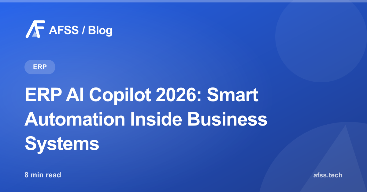 ERP AI Copilot 2026: Smart Automation Inside Business Systems
