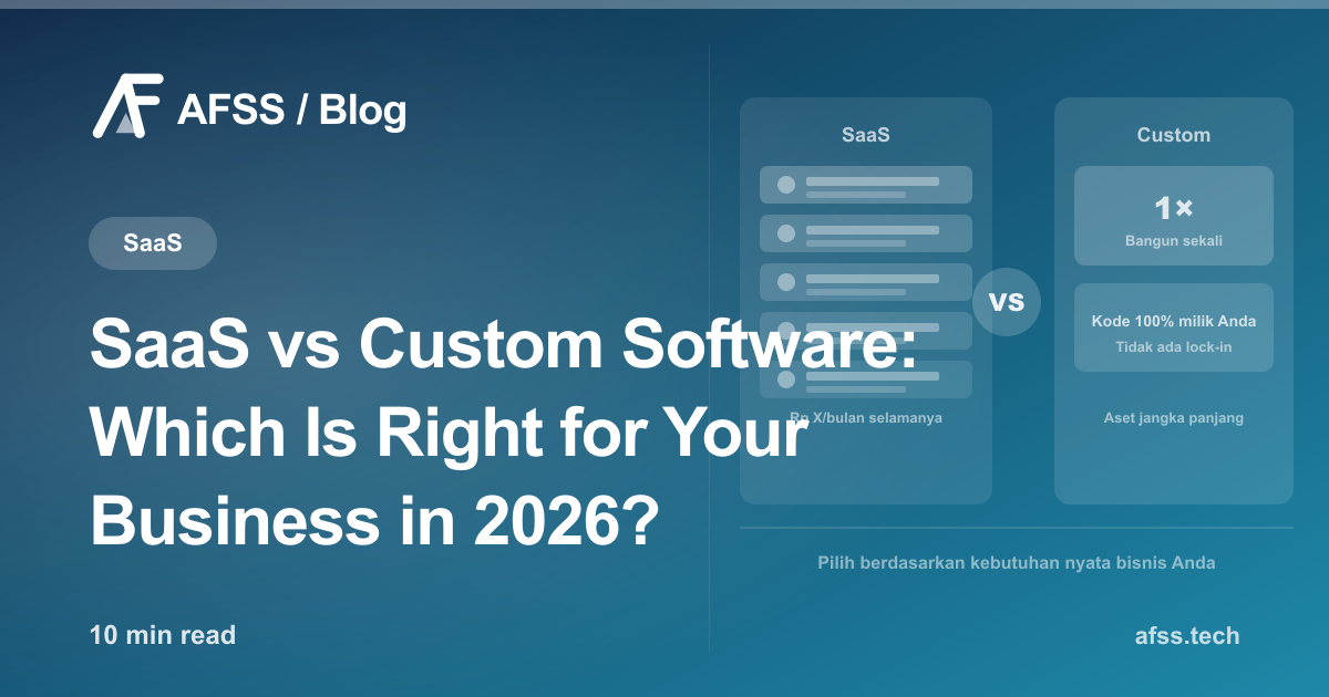 SaaS vs Custom Software: Which Is Right for Your Business in 2026?