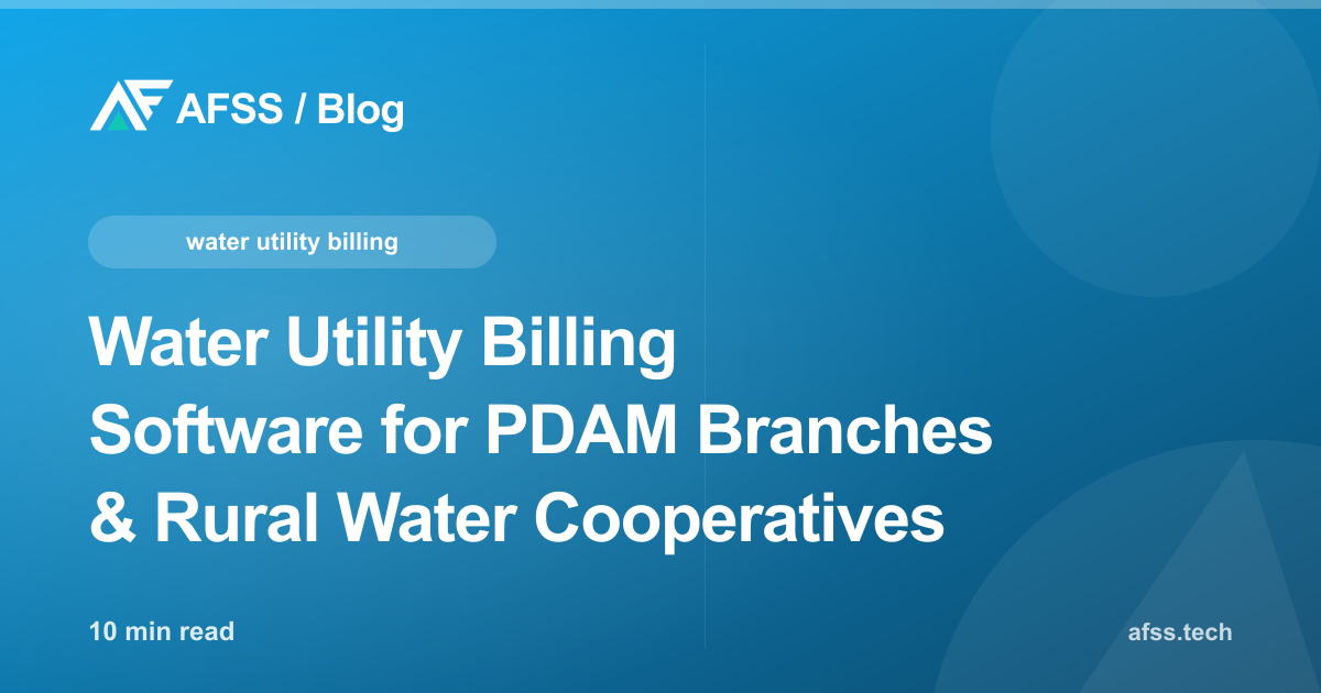 Water Utility Billing Software for PDAM Branches & Rural Water Cooperatives