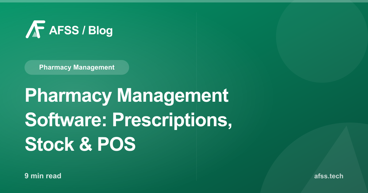 Pharmacy Management Software: Prescriptions, Stock & POS
