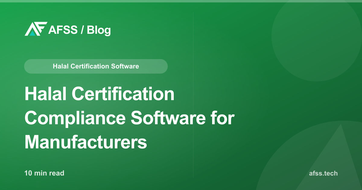 Halal Certification Compliance Software for Manufacturers
