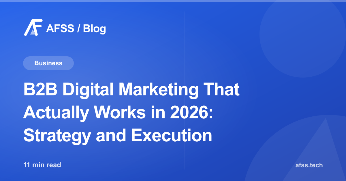 B2B Digital Marketing That Actually Works in 2026: Strategy and Execution