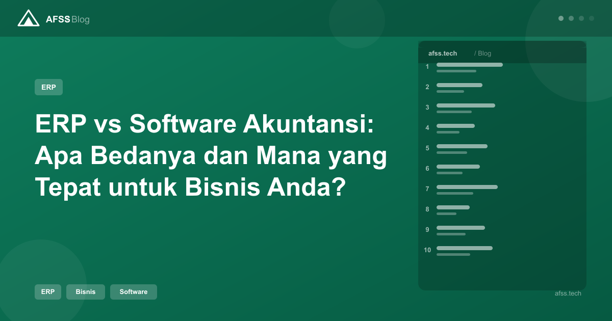 Ilustrasi artikel: ERP vs Software Akuntansi: Apa Bedanya dan Mana yang Tepat untuk Bisnis Anda?