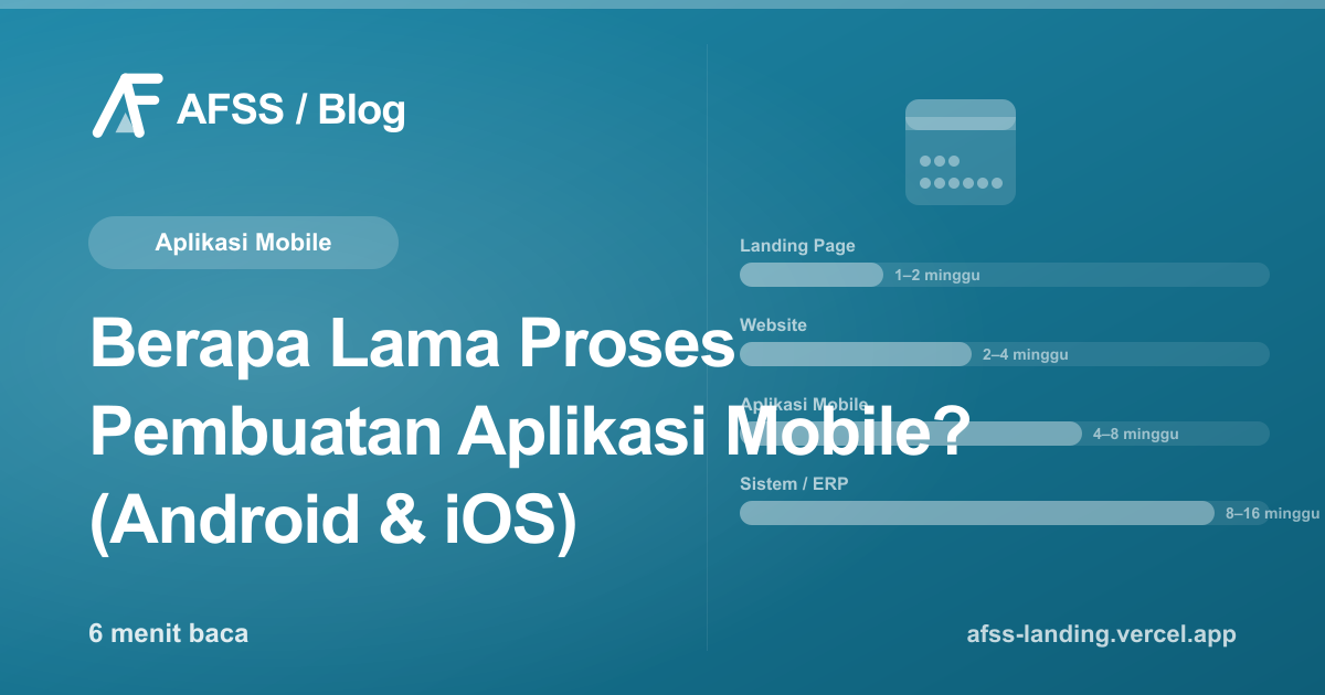 Ilustrasi artikel: Berapa Lama Proses Pembuatan Aplikasi Mobile? (Android & iOS)