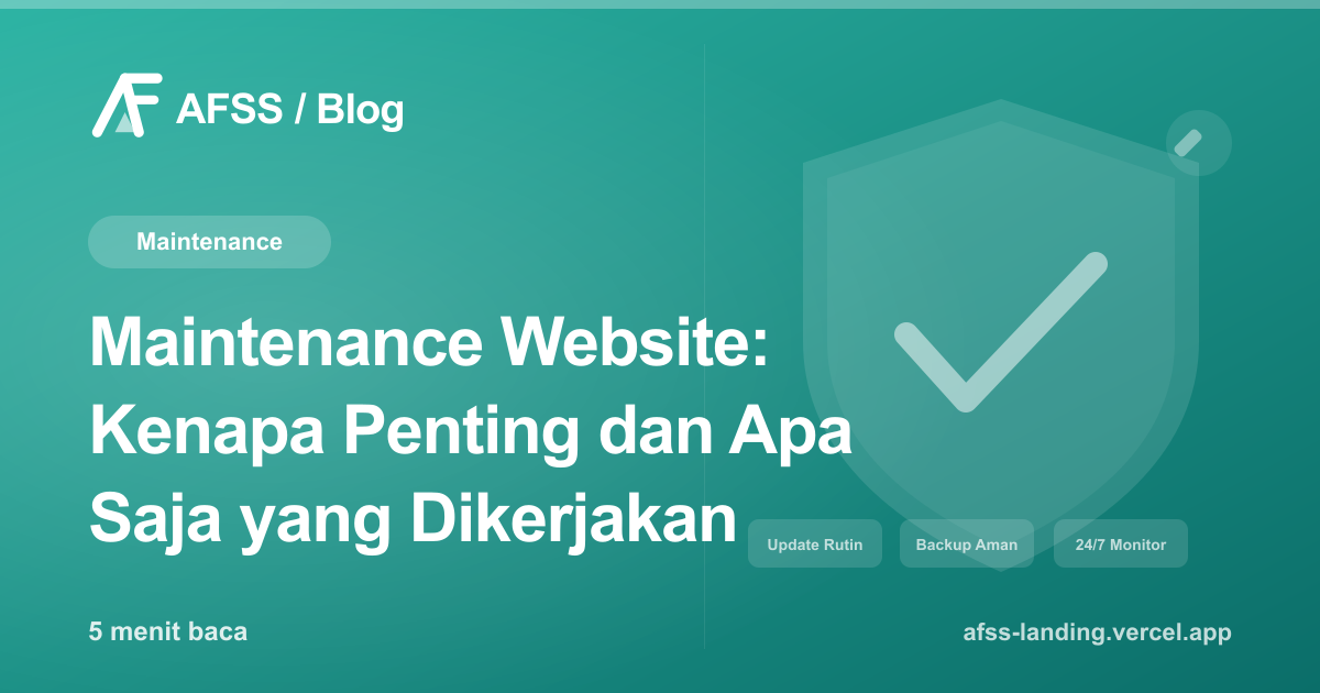 Ilustrasi artikel: Maintenance Website: Kenapa Penting dan Apa Saja yang Dikerjakan