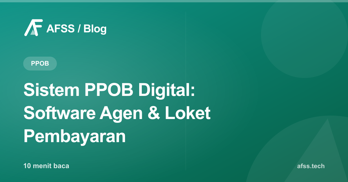 Sistem PPOB Digital: Software Agen & Loket Pembayaran
