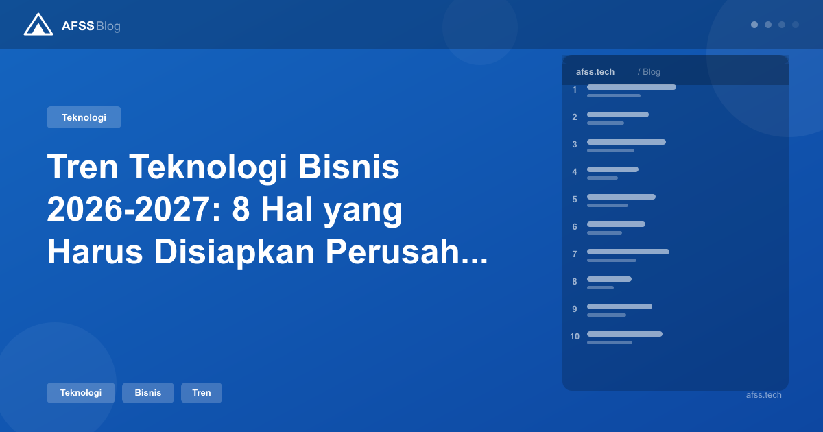 Ilustrasi artikel: Tren Teknologi Bisnis 2026-2027: 8 Hal yang Harus Disiapkan Perusahaan Indonesia