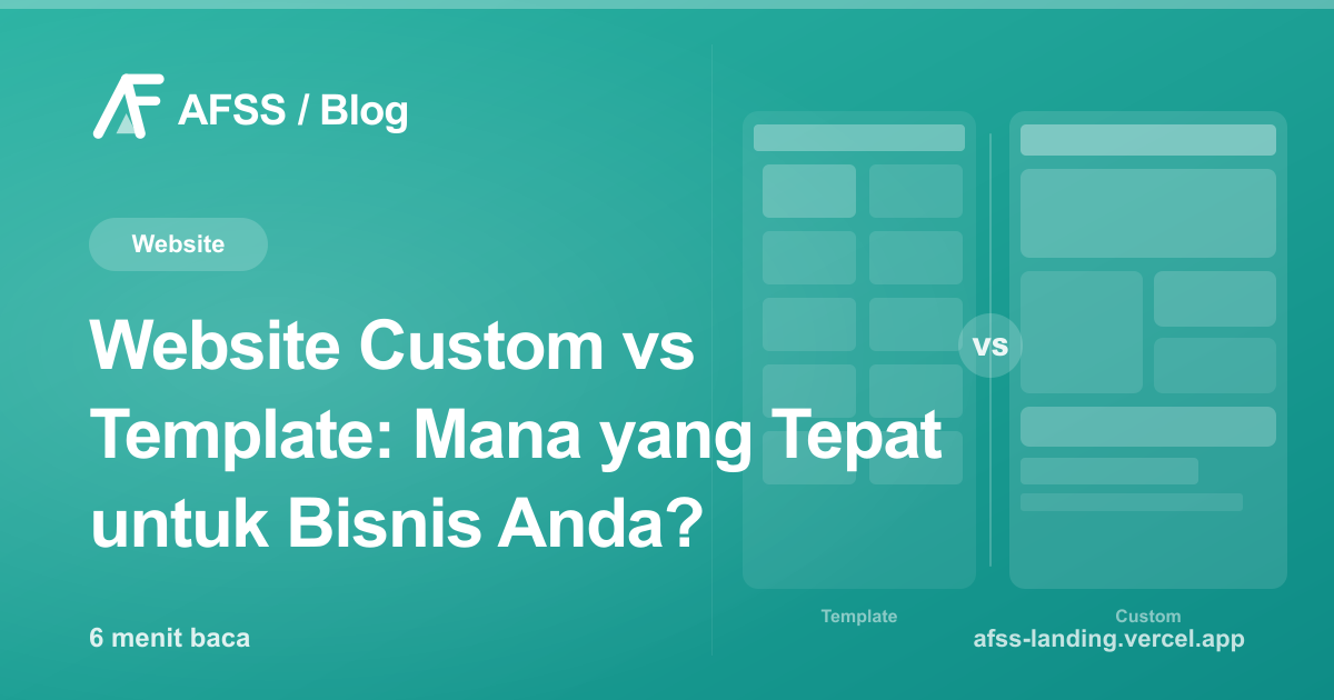 Ilustrasi artikel: Website Custom vs Template: Mana yang Tepat untuk Bisnis Anda?