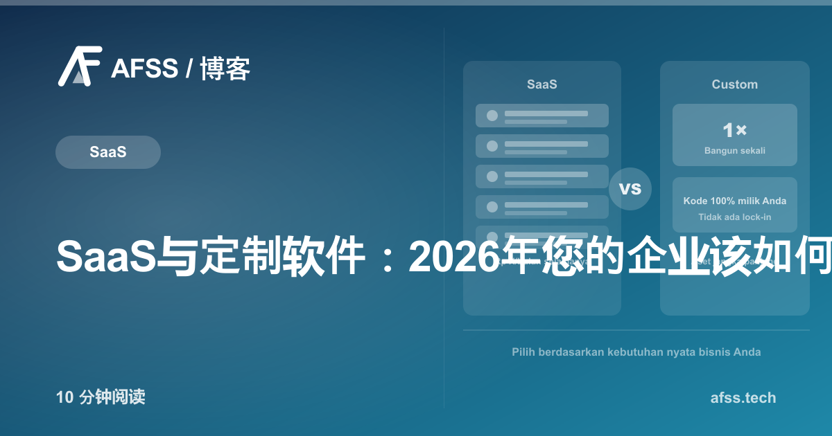 SaaS与定制软件:2026年您的企业该如何选择?
